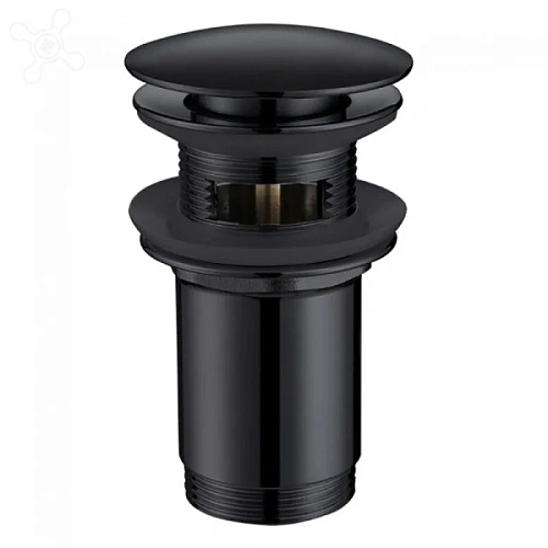 Донный клапан Abber Bequem черный матовый - фото 2