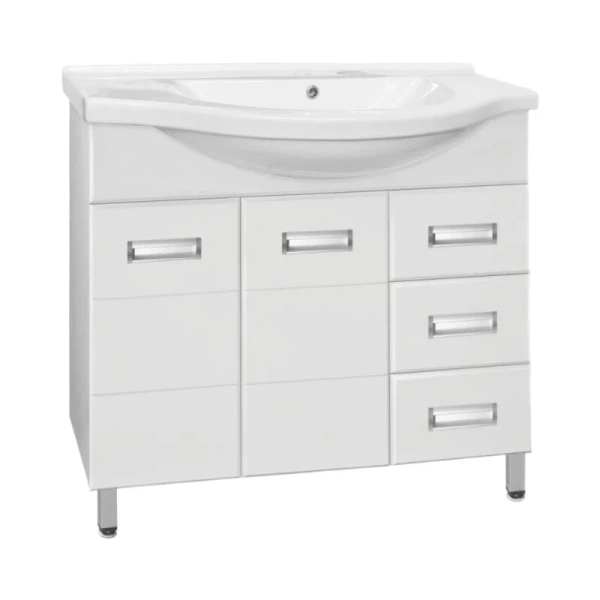 Тумба под раковину напольная Style Line Ирис 96 см белая ЛС-00000178 (детальная фотография)