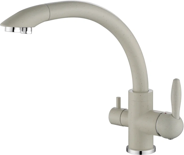 Смеситель для кухни Paulmark Essen белый Es213001-331 (детальная фотография)