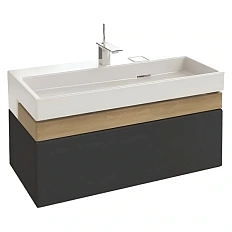 Тумба под раковину подвесная Jacob Delafon Terrace 100 см мягкий черный лак