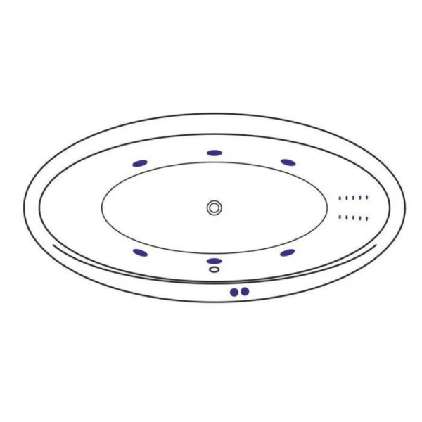 Ванна гидромассажная Excellent Lumina Line Nano 190 x 95 см, белый/хром, WAEX.LUM19.LINENANO.CR (детальная фотография), белые