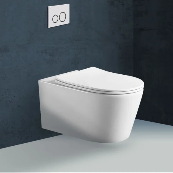 Унитаз подвесной Vincea Cute белый VT1-24 (детальная фотография), недорогие, безободковые, сиденье с микролифтом , с антивсплеском