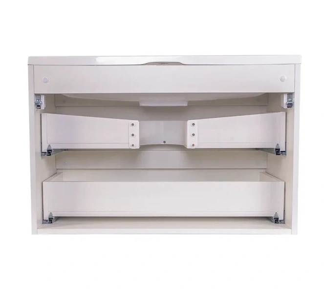 Тумба под раковину подвесная Style Line Бергамо 80 см белая СС-00002322 (детальная фотография), моноблок