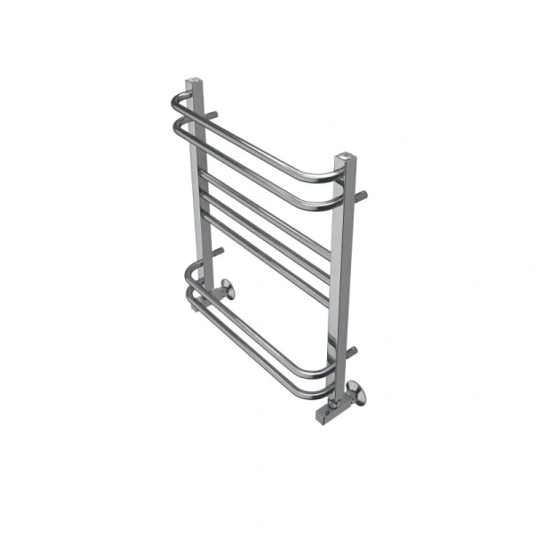 Полотенцесушитель водяной Акватек Бетта 50x60 см хром AQ KRC0760CH (детальная фотография), лесенка, вертикальные