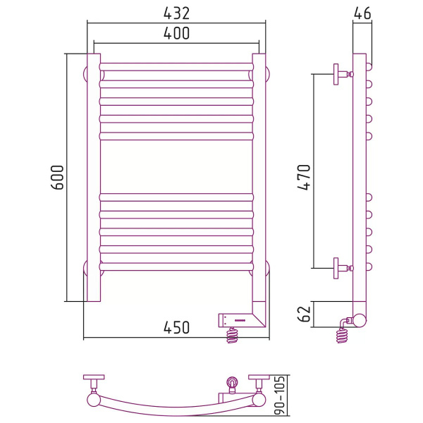 Схема (детальная фотография), хром