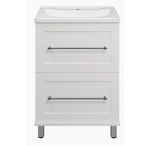 Тумба с раковиной напольная Misty Марта П-Мрт0 60 см с ящиками (детальная фотография)