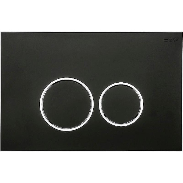 Клавиша смыва Black&White Universe WPI-09512 черная матовая (детальная фотография)