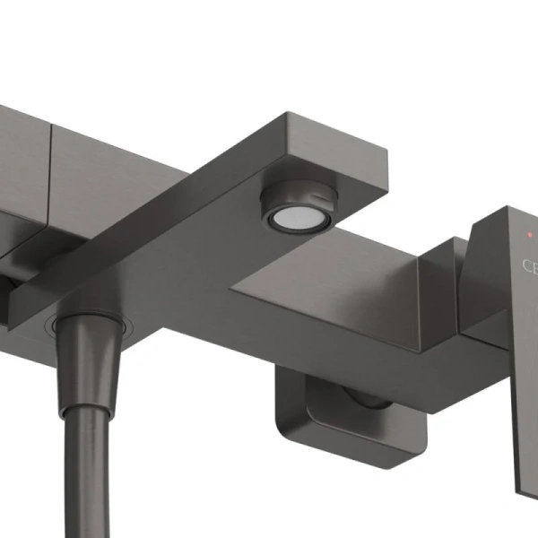 Смеситель для ванны Cezares Slider оружейная сталь SLIDER-VD-GM (детальная фотография), современные, hi-tech