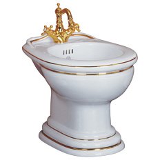 Биде напольное Migliore Milady декор золото D1