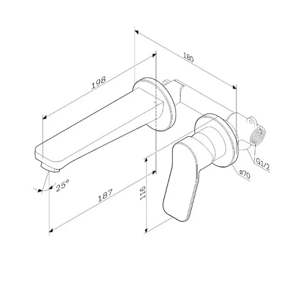 Смеситель для раковины Am.Pm X-Joy хром F85A72600 (детальная фотография), для раковины