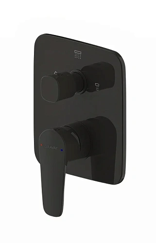 Смеситель для душа Bravat Source черный матовый - фото 1