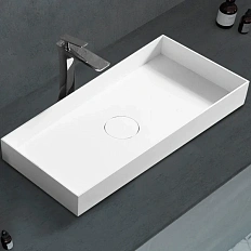 Раковина Abber Stein 80 см белая матовая