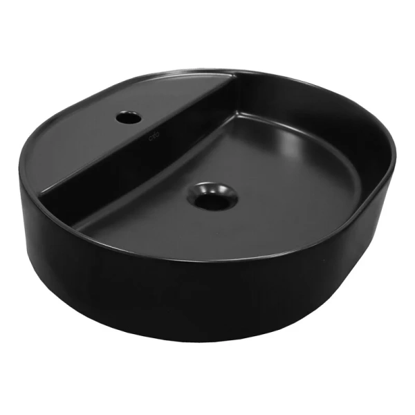 Раковина Creo Ceramiqu 56 см черная матовая PU4500MBK (детальная фотография), черные