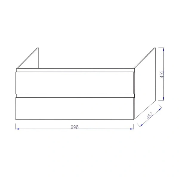 Тумба под раковину подвесная Jacob Delafon Madeleine 100 см левая, белая матовая EB2054-J51 (детальная фотография), в наличии
