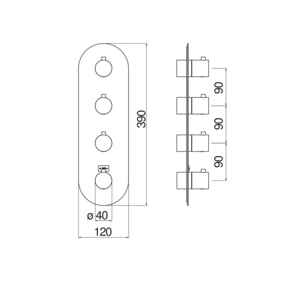 Смеситель для душа Nobili Live WE00103/T термостатический (детальная фотография), для душа
