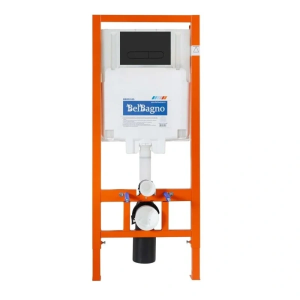 Унитаз с инсталляцией BelBagno Colorato с черной клавишей BB062CHR-MB/BB062SC-MB/BB002-80/BB007-PR-NERO.M (детальная фотография), в наличии index_2