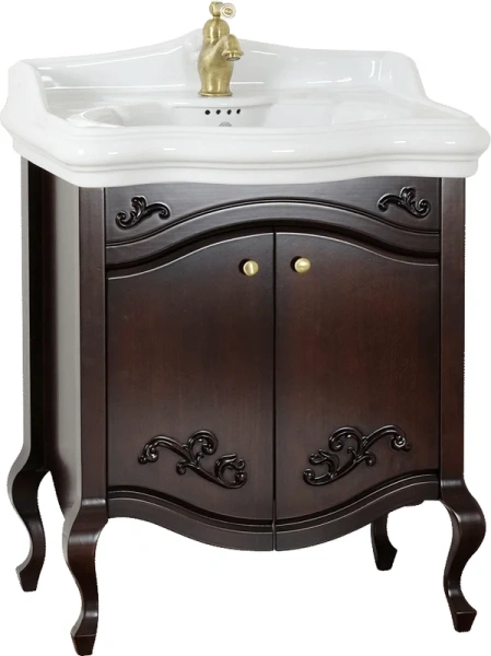 Тумба под раковину напольная Migliore Impero 67 см Noce 25975 (детальная фотография), классика, ретро, в стиле прованс