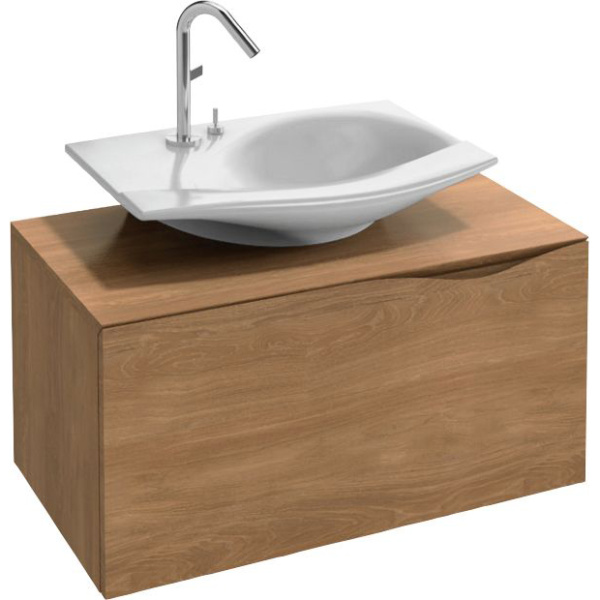 Раковина Jacob Delafon Stillness E1300-00 (детальная фотография), подвесные, на полупьедестал, пристенные