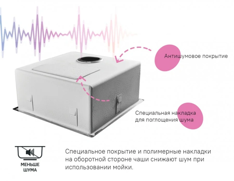 Мойка для кухни IDDIS Edifice 44 см графит EDI44G0i77 (детальная фотография), другие