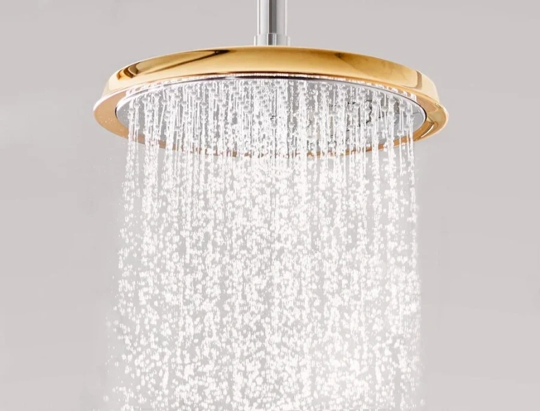 Верхний душ Hansgrohe Raindance Classic хром/золото 27405090 (детальная фотография), верхние души