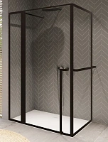 Душевой уголок черный Riho Grid GD203 130x100 см