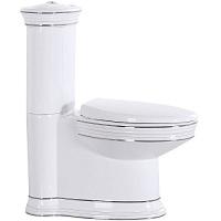 Унитаз компакт CeramaLux Luxe Classic белый/хром