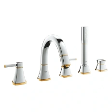 Смеситель для ванны, хром-золото, Grohe Grandera 19919IG0