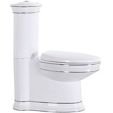 Унитаз компакт CeramaLux Luxe Classic белый/хром