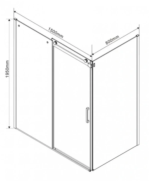 Душевой уголок Vincea Como 150х80 см стеклянное полотно VSR-1C8015CL (детальная фотография), прямоугольные