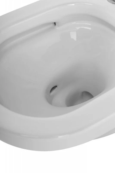 Унитаз подвесной Cezares Duet CZR-2462-TH-TOR с системой Tornado (детальная фотография), с горизонтальным, прямым выпуском, с прямым выпуском