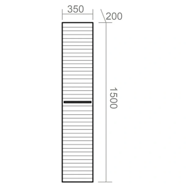 Шкаф-пенал подвесной Brevita Catania 35 см правый CAT-05035-074П (детальная фотография), по запросу