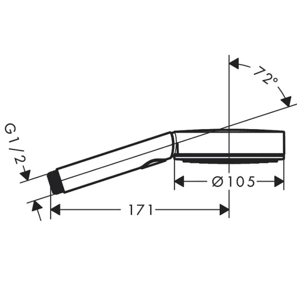 Лейка для душа Hansgrohe Pulsify Select S 24111 пластиковая (детальная фотография), душевые лейки