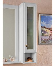 Шкаф для ванной, петли справа, цвет белый матовый, фурнитура бронза, La Beaute Michel