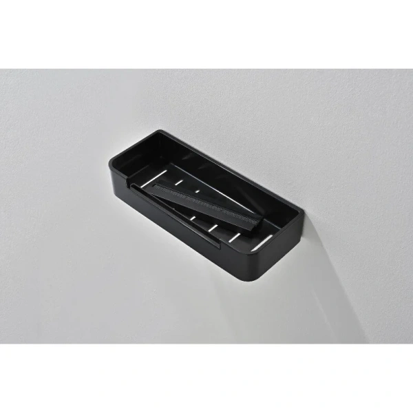 Полочка для ванной Акватек черный матовый AQ4966MB (детальная фотография), настенные