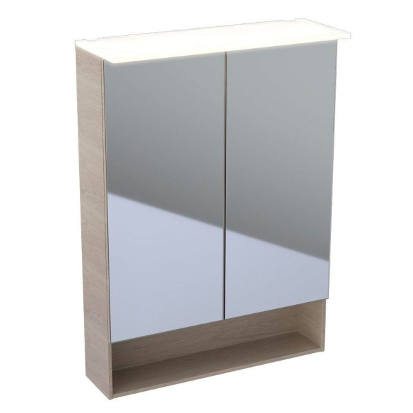 Зеркальный шкаф с подсветкой Geberit Acanto 60 см дуб мистик 500.644.00.2 (детальная фотография)