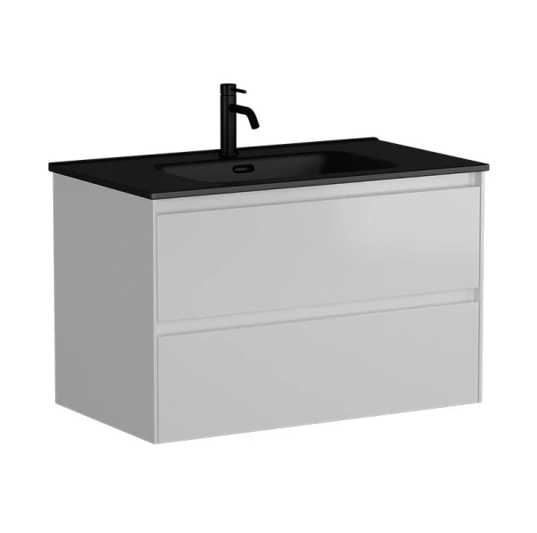 Тумба под раковину подвесная Sancos Cento 80 см белая CN80W (детальная фотография), 80 см