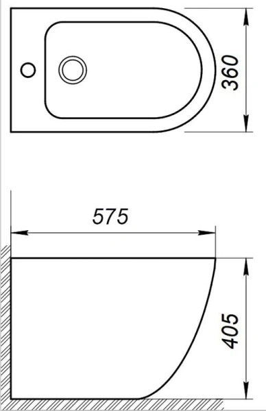 Биде напольное BelBagno Sfera-R с горизонтальным выпуском BB2141B (детальная фотография), белые
