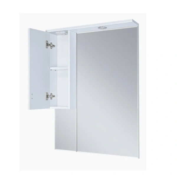 Зеркальный шкаф с подсветкой Misty Дива П-Див04065-013 65 см ЛДСП (детальная фотография), навесные