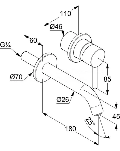 Смеситель для раковины Kludi Bozz хром 382440576S (детальная фотография), для раковины