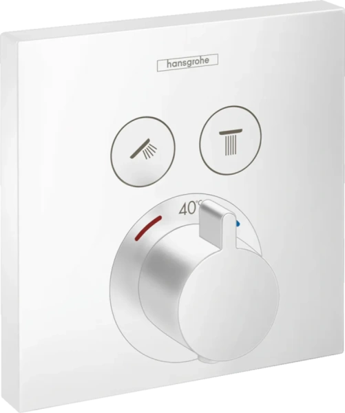 Смеситель для душа Hansgrohe Shower Select термостатический, полированное золото 15763990 (детальная фотография), скрытого монтажа, встраиваемые в стену