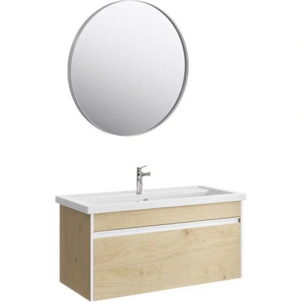 Тумба с раковиной подвесная Aqwella Urban URB0110 100 см ЛДСП (детальная фотография), 100 см