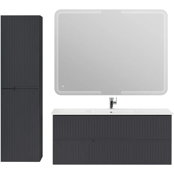 Тумба с раковиной подвесная Cezares Duet DUET-1200-2C-SO 120 см с ящиками (детальная фотография), комплект (набор)