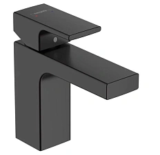Смеситель для раковины Hansgrohe Vernis Shape матовый черный, без донного клапана