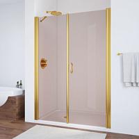 Душевая дверь профиль золотой стекло бронза Vegas-glass