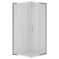 Душевой уголок Cezares Eco 90x90 см стекло рифленое профиль хром