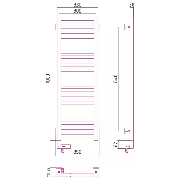 Схема (детальная фотография), хром