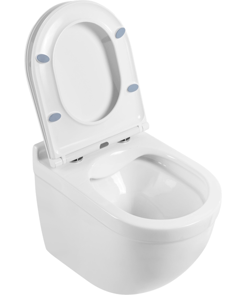 Унитаз подвесной BelBagno Senso-R безободковый BB017CHR (детальная фотография), недорогие, безободковые, с антивсплеском