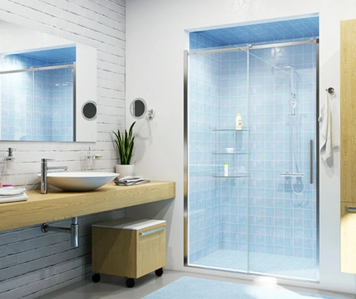 Душевая дверь WasserKRAFT Dinkel 130 см профиль хром 58R30 (детальная фотография), 130 см