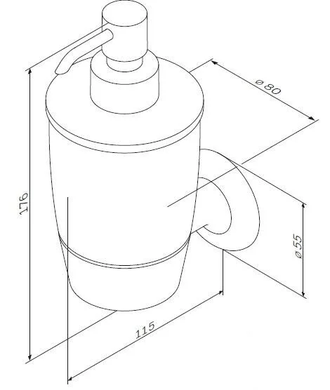 Диспенсер для жидкого мыла AM.PM Like с настенным держателем A8036900 (детальная фотография), современные, hi-tech