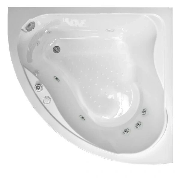 Ванна гидромассажная акриловая Vannesa Massage Альтея, 125 х 125 см, система баланс хром 2-76-2-0-0-219 (детальная фотография), белые